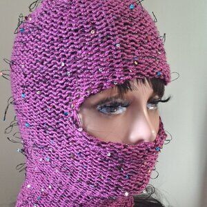 Fiber Riot Handmade Crochet Balaclava – Statement Knit, One of a Kind